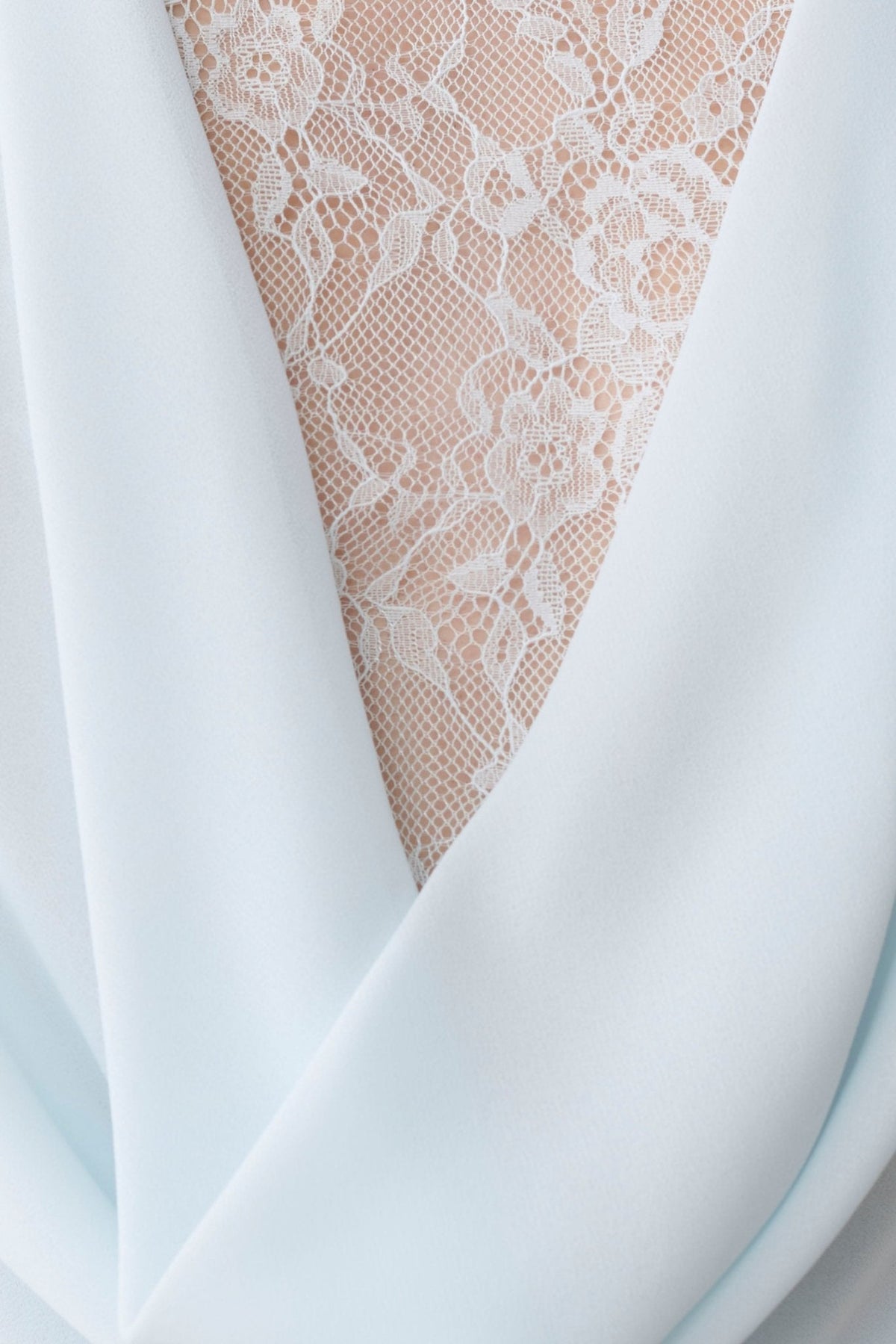 Arra Chiffon And Lace Halter Mini Dress