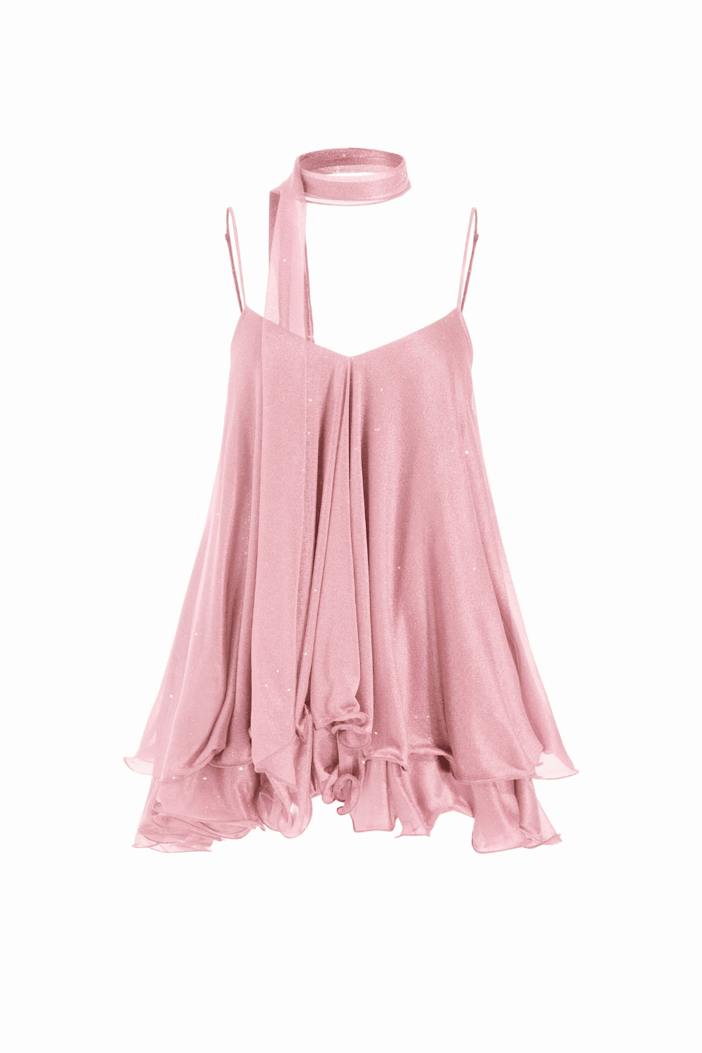 Odette Shimmer Babydoll Mini Dress